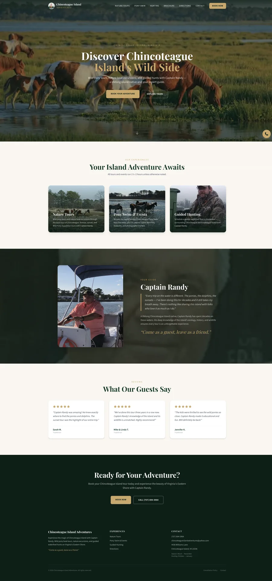 Chincoteague Island Adventures — site preview