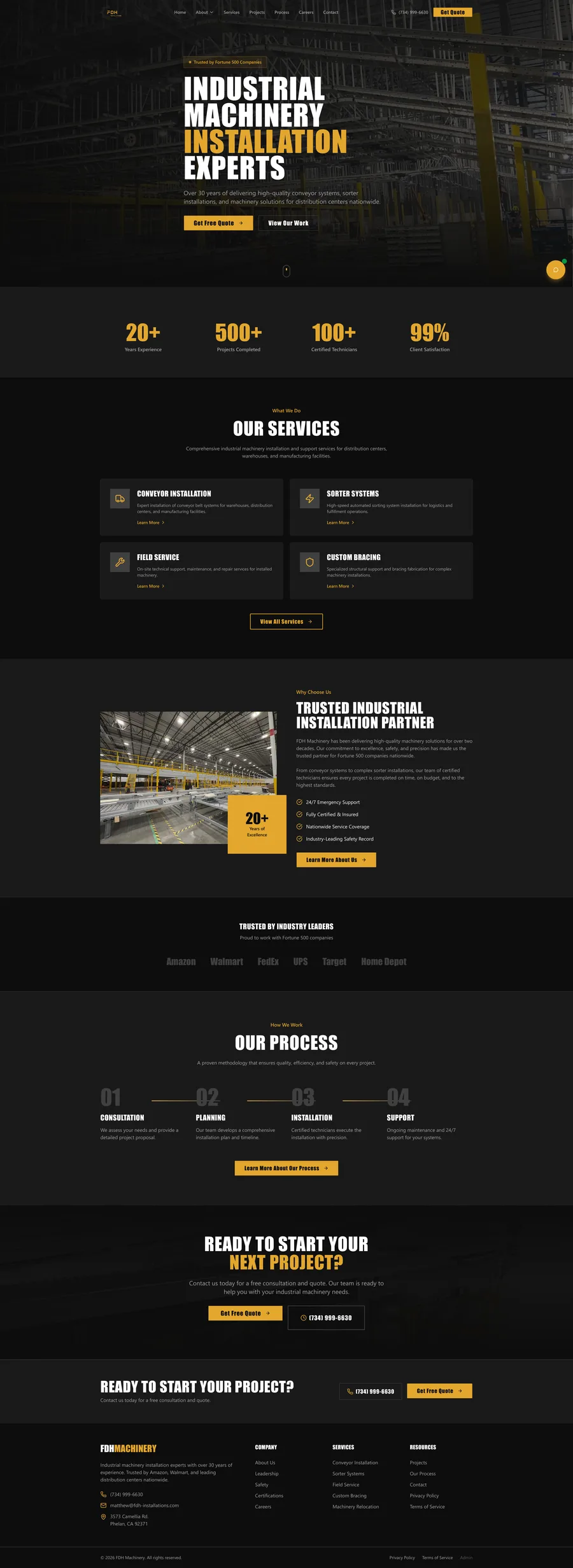 FDH Machinery — site preview